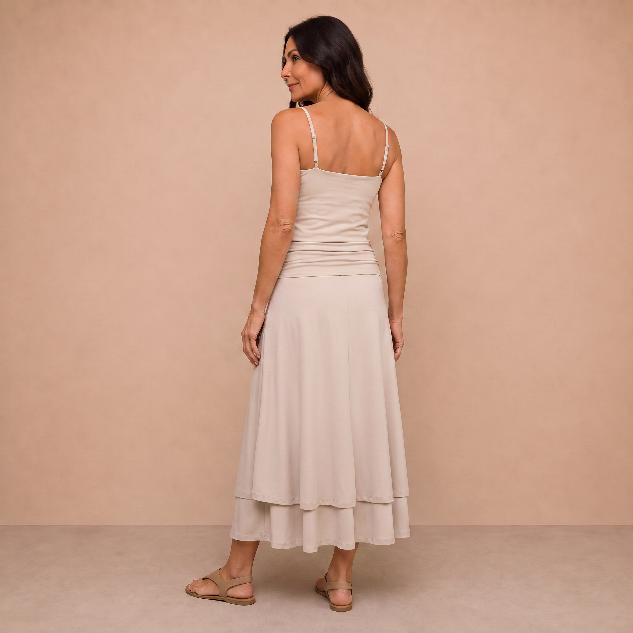 The Elegant Flow Midi Skirt