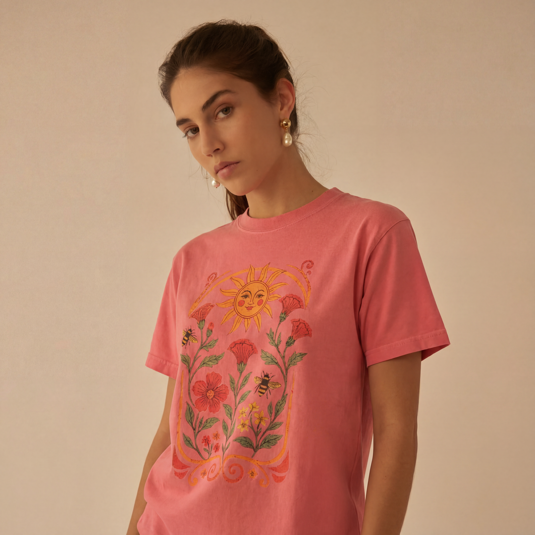 Golden Floral -  Comfort Colors Relaxed Fit Premium T Shirt