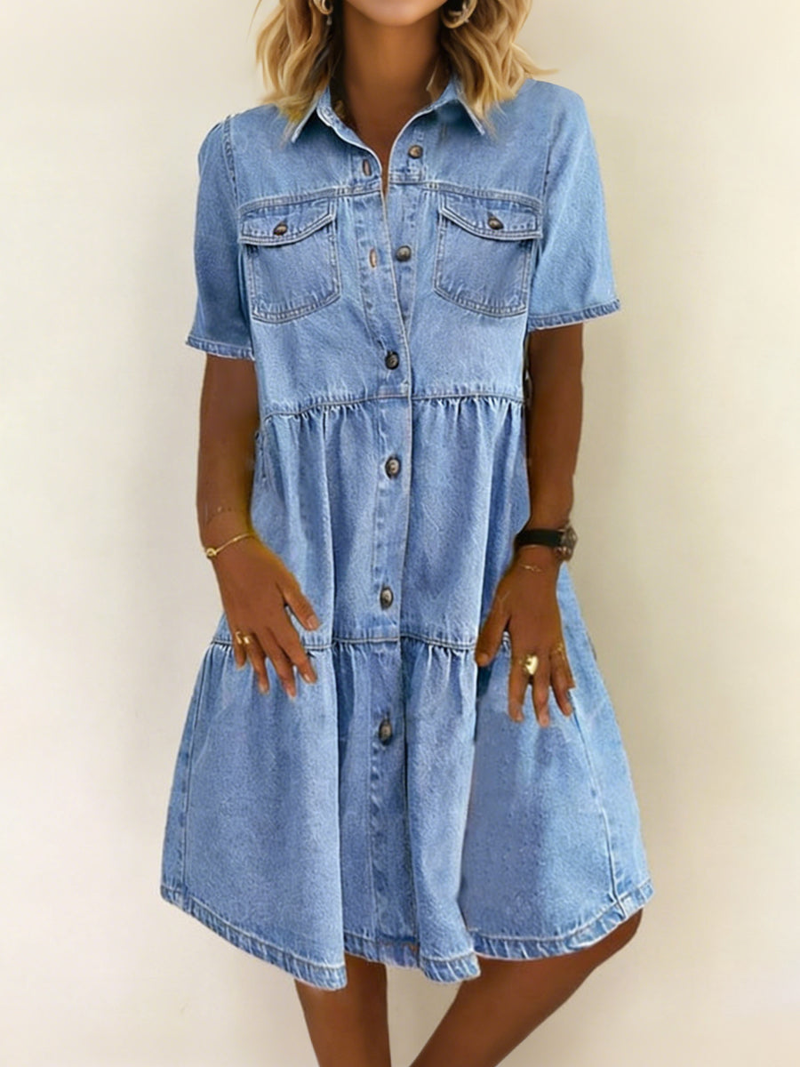 Sophia | Robe en jean chic décontractée