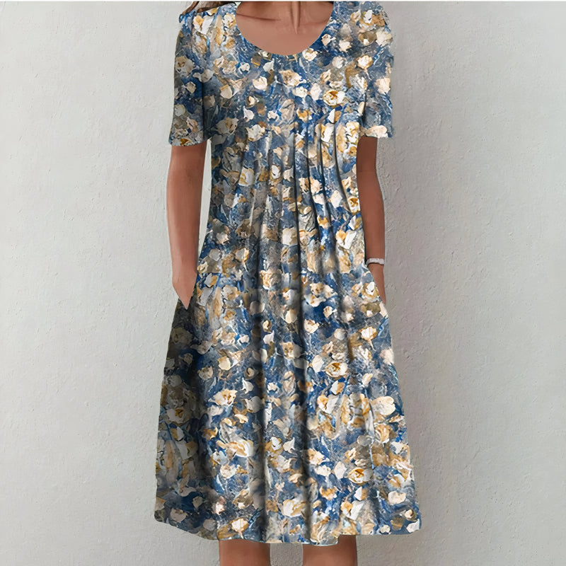 Nicola | Elegant Cotton Floral Dress